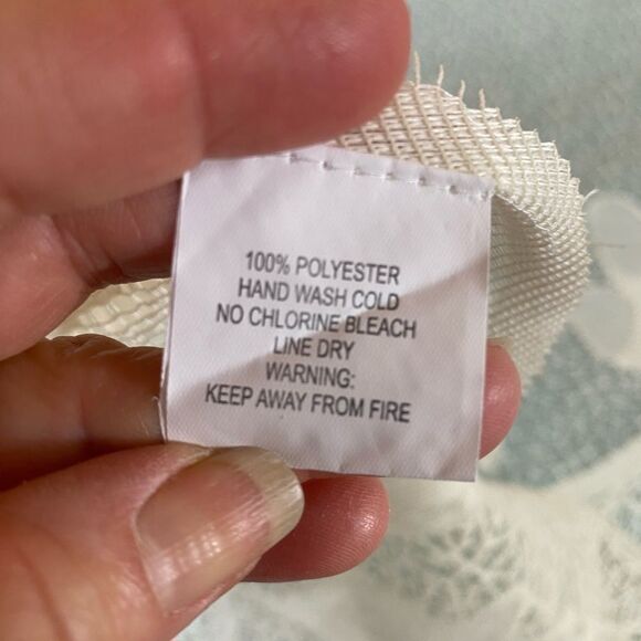 Cornucopia design tablecloth lace cream colored lscalloped edges Thanks Giving - Picture 8 of 8